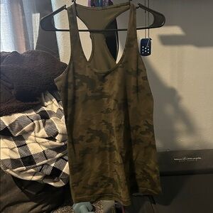 Lululemon Athletica Olive Camo Tank Top